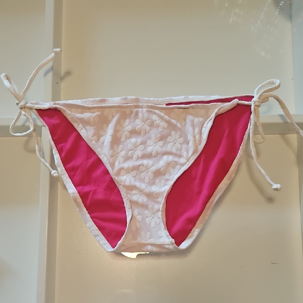 OP Pink and White Bikini Bottom